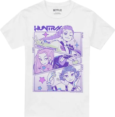 Produktbild von K-Pop Demon Hunters - "Huntr/X" T-Shirt für Herren/Damen Uni TV20292 (XL) (Weiß)