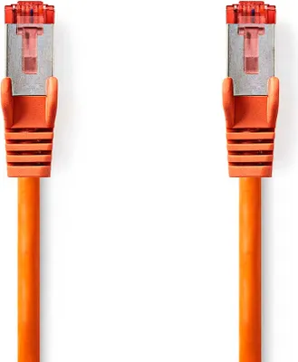 Image de Câble réseau CAT6 | RJ45 mâle | RJ45 mâle | S/FTP | 0,15 m | Rond | LSZH | Orange | Enveloppe