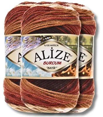 Image de Alize 3 x 100 g Burcum Batik Laine dégradée, crochet, tricot (2626)