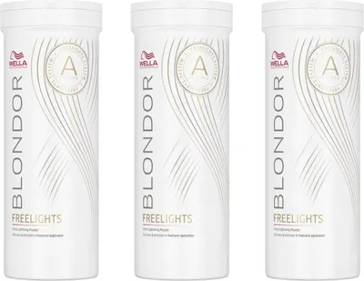 Produktbild von Blondor Freelights Weißes Blondierpulver 3x400 g
