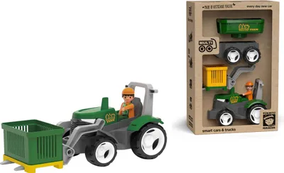 Obrázek produktu pro ECO MultiGO Farm 2+1 - Igráček farmář, traktor s přívěsem