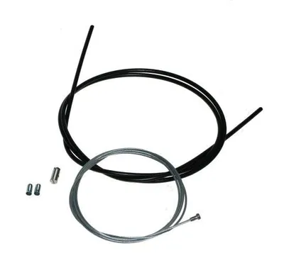 Zdjęcie produktu dla Uniwersalny zestaw linki sprzęgła z nyplem 2.00 x 1600 mm czarny do Hercules Puch Kreidler Zündapp