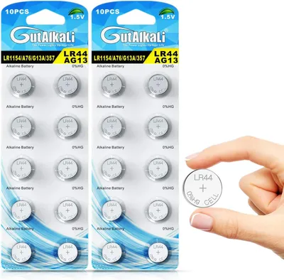 Immagine prodotto di GutAlkaLi AG13 LR44 / LR1154 / 357, senza mercurio, confezione da 20 pezzi