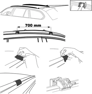 Immagine prodotto di Portapacchi Trek compatibile con Ford Focus III (estate 5 porte) dal 03/2010 Alluminio