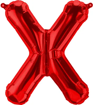 Immagine prodotto di Palloncino in foil lettera X, rosso, 40 cm circa, da riempire con aria compressa