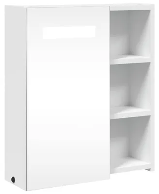 Produktbild von vidaXL Spiegelschrank mit LED-Beleuchtung Weiß 45x13x52 cm