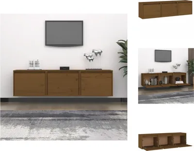 Produktbild von vidaXL TV-Schränke 3 Stk. Honigbraun Massivholz Kiefer -  TV-Möbel