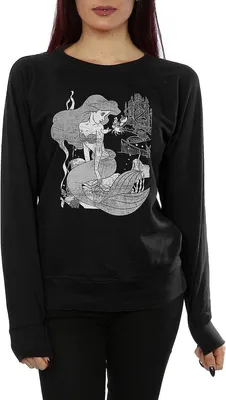Produktbild von The Little Mermaid - Sweatshirt für Damen BI1021 (XL) (Schwarz)