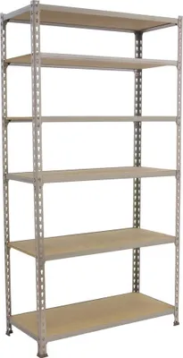Produktbild von PROREGAL Schwerlastregal GIANT MULI | HxBxT 250x100x40cm | 6 Fachböden | Fachlast 150kg | Verzinkt | Lagerregal Kellerregal Werkstattregal Metallregal Fachbodenregal Steckregal