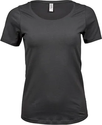 Produktbild von Tee Jays 450 | Ladies Stretch Damen T-Shirt - Farbe: Dark Grey (Solid) - Größe: M