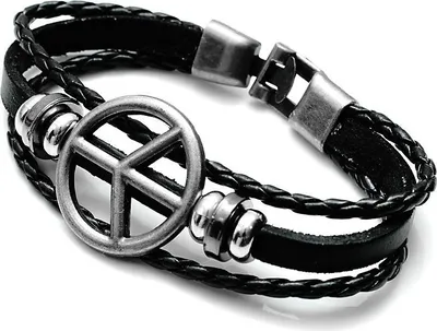Produktbild von Lederarmband Peace Bracelet peace Armband Frieden
