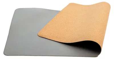 Produktbild von Schreibtischunterlage aus Leder, rutschfestes Mauspad, 60 x 30 cm, wasserdichte Schreibmatte, große Schreibtischunterlage, Grau – 60 x 30 cm