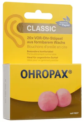 Image de Ohropax Classic Cire Bouchons d'oreille 20 pces