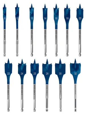 Image de Mèches plates BOSCH 2608900336 Self Cut Speed set de 13 pièces
