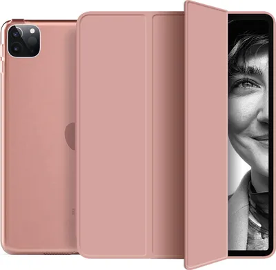Produktbild von Schutz Hülle für Apple iPad Pro 12.9" 6./5./4. Generation 2022 2021 2020 Smart Cover Tasche Etui - ROSE GOLD