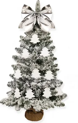 Produktbild von Geschmückter künstlicher Weihnachtsbaum SNOWY FOREST 60 cm mit LED-BELEUCHTUNG IM TOPF