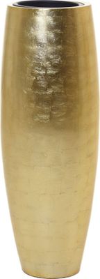 VIVANNO Exklusiver Pflanzkübel Fiberglas "Magnum", Gold Hochglanz 30x80 cm