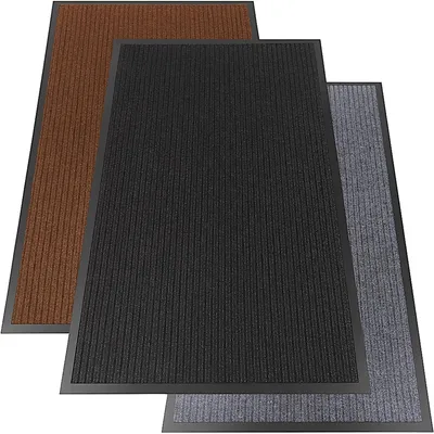 Produktbild von Schmutzfangmatte 50x80 cm Schwarz – für Innen- & Außenbereich, waschbar, robust, rutschfest, saugfähig & wetterfest