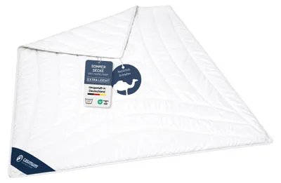 Produktbild von Kamelhaardecke 135x200 cm, extra leichte Sommerdecke, Bettdecke 100% Kamelflaumhaar, CASIMUM