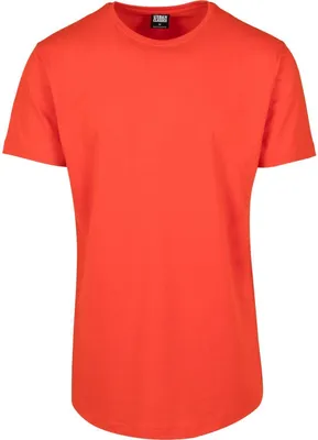 Produktbild von Urban Classics TB638 | Shaped Long Tee Herren T-Shirt - Farbe: bloodorange - Größe: 5XL