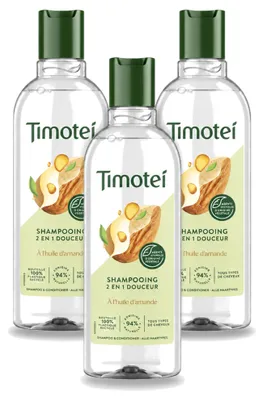 Produktbild von 3 x Timotei 2in1 Shampoo mit Mandelöl für alle Haartypen 300 ml - Vorteilspackung - 3 Stücke