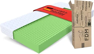 Imagen del producto de Colchón de 140x200 cm - Colchón transpirable y aislante térmico fabricado con espuma de poliuretano - Nivel de firmeza H3 (medio) - Altura de 12 cm - Funda lavable a 30°C - Hipoalergénico y antibacteriano