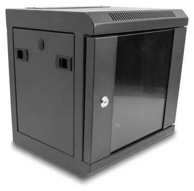 Immagine prodotto di DELOCK 10" Netzwerkschrank mit Glastür 6 HE schwarz