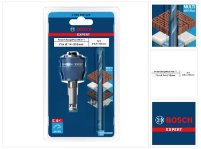 Obrázek produktu pro Bosch 2 608 900 526, Cihla, Litina, Plast, Měkká dlaždice, Modrá, Šedá, 10,5 cm, 2 kusů