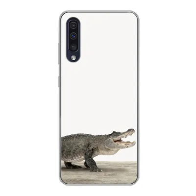 Produktbild von MuchoWow® Handyhülle Schutzhülle Hülle für Samsung Galaxy A30s Kinder - Krokodil - Junge - Kinder - Mädchen Silikon Softcase Handy Hülle - Karteninhaber