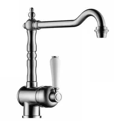 Immagine prodotto di NABER PASSATO 2 ALT SILVER miscelatore monocomando con bocca girevole / Miscelatore da cucina