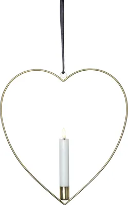 Produktbild von LED-Dekoration Flamme Heart Herz-Rahmen Batterie + Timer H 28cm