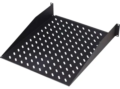 Zdjęcie produktu dla Digitus Półka do montażu stałego w szafach 483 mm (19"), Czarny