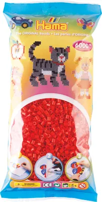 Image de Hama | Sac de perles à repasser | 6000 perles rouges