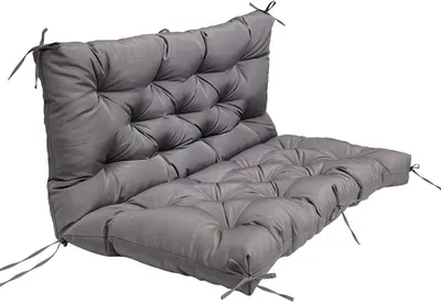 Obrázek produktu pro (120 * 100 * 10 cm, tmavě šedá) Vodotěsný polštář na venkovní židli, polštář na sezení na terase, polštář na lavici, polštář na terasu pro zahradní nábytek