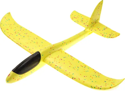 Produktbild von großes XXL Segelflugzeug Segelflieger aus Styropor/EPP 49*48*12,5cm Flugzeug Flieger Outdoor-Sport Wurf-Spielzeug (gelb)