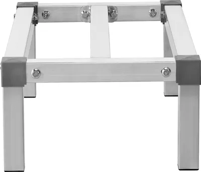 Produktbild von SucceBuy Aluminium-Stauregal, 24 x 14 Zoll großes kommerzielles Bodenregal für Lebensmittel, 8 Zoll über dem Boden, verstellbares Aluminium-Lagerregal mit einer Tragkraft von 1000 lbs, für Restaurants