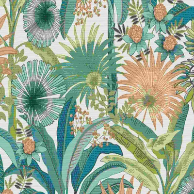 Produktbild von Erismann Rauhfaser-Vliestapete Martinique Floral türkis 10,05 x 0,53 m