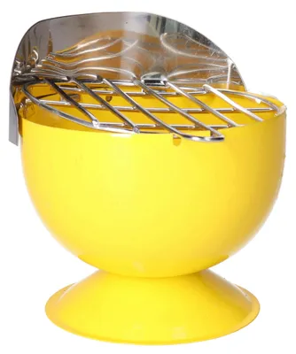 Produktbild von Excellent Houseware Aschenbecher - Metall in Grillform - 12 cm - gelb