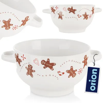 Obrázek produktu pro Orion polévková mísa Šálek na bujón Keramická mísa Mísa Schüsseö z keramiky LEBKUCHEN 750 ml