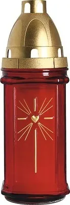 Obrázek produktu pro Lampa hřbitovní SVATOZÁŘ skleněná 200g d7,5x22cm