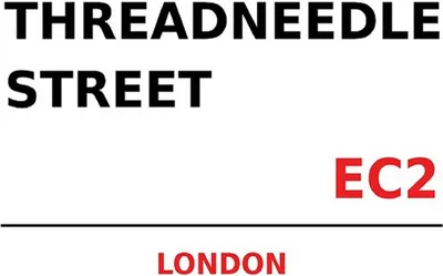 Produktbild von vianmo Holzschild 30x40 cm London Threadneedle Street EC2