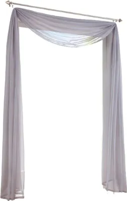 Produktbild von Gardinen Uni Farbe Voile Querbehang Deko Hellgrau 140cm*300cm