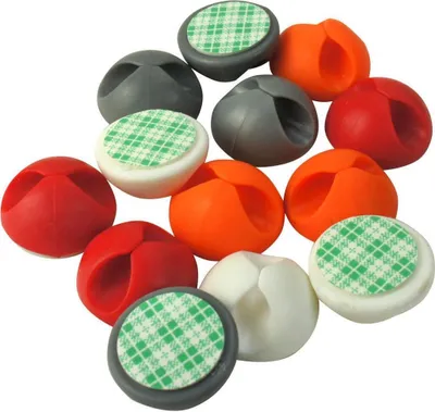 Produktbild von 20 Kabelhalter selbstklebend | Auto Kabelhalter | Kabel Clips | Klemmen | Kabelführung Organizer Set für Schreibtisch Farb-Mix