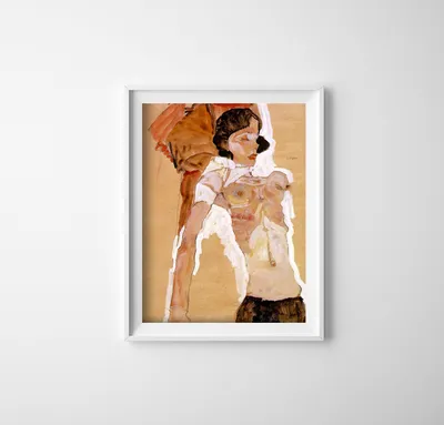 Produktbild von Poster - Canvas - Leinwand - 21 cm x 29,7 cm - Fotoposter - Leinwandkunst - Egon Schiele Weiblich
