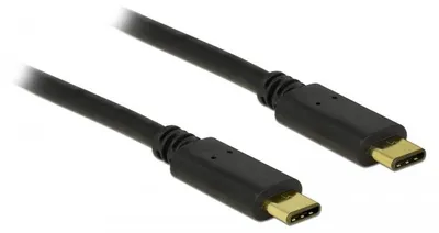 Image de Câble Delock USB Type-C™ 2.0 mâle > USB Type-C™ 2.0 mâle, 0,5 m, noir