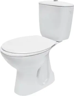 Produktbild von form&style WC-Kombination Set NEGOS Tiefspüler mit Spülrand Abgang senkrecht weiß glänzend mit WC-Sitz