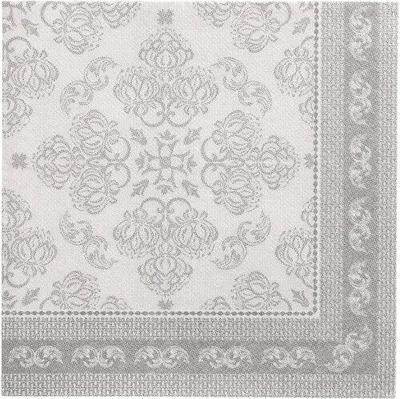 Produktbild von Servietten "ROYAL Collection" 1/4-Falz 40 cm x 40 cm grau "Arabesque"