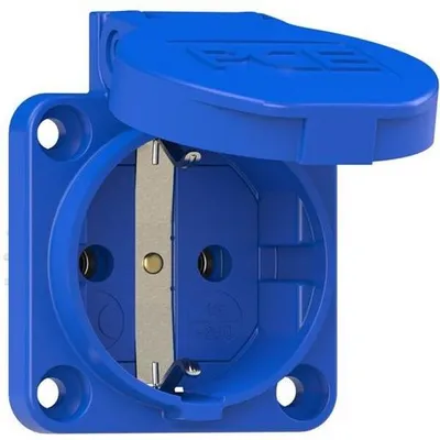 Image de Prise de courant CEE à contact de protection PCE 16A IP54 3 pôles bleu