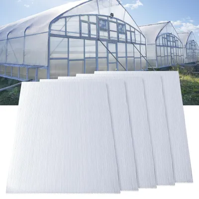 Produktbild von Vigevee 5x Polycarbonat Hohlkammerplatten 8mm Transparent Hohlkammerstegplatten UV-Beständigen Für Gewächshaus Carports