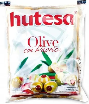 Obrázok produktu pre Zelené olivy bez kôstok plnené paprikou 180 g